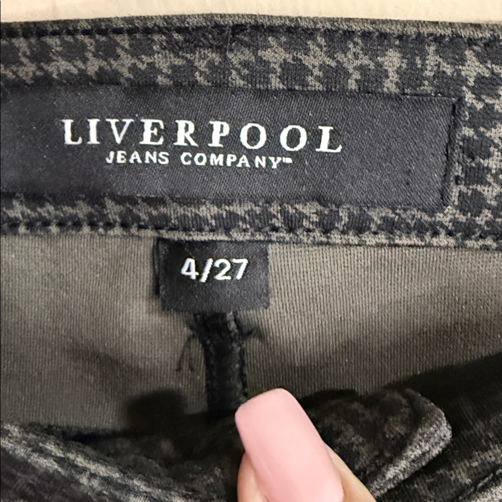 Liverpool Dark Houndstooth Patterned Trousers - image 3